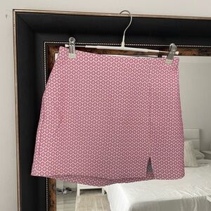 Show Me Your MuMu Pink Geometric Flower Mini Skirt